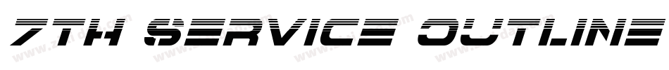 7th Service Outline Italic字体转换